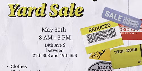 14th Ave S Community Yard Sale