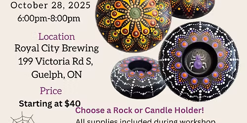 Guelph-Halloween Spider Web or Autumn Leaves Dot-Painting Workshop