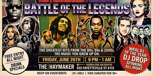 Battle Of The Legends (80's, 90's, 2000s) - the | Haymaker Signature Friday