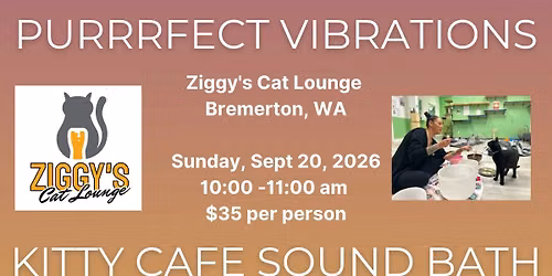 The ONLY Purrrfect Vibrations- Ziggy's Cat Lounge Sound Bath of 2026!