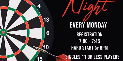 Dart Drop In Every Monday
