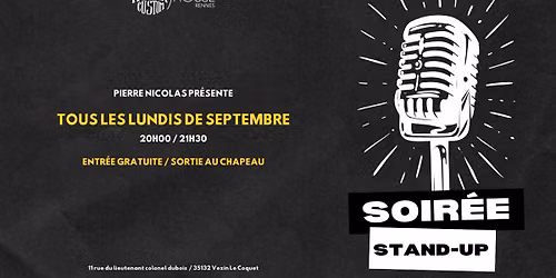 TOUS LES LUNDIS \/ STAND UP \/ MOREX CUSTOM HOUSE