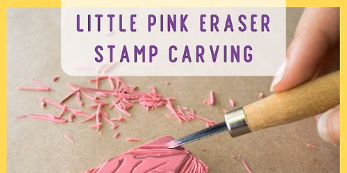 Little Pink Eraser Stamp Carving