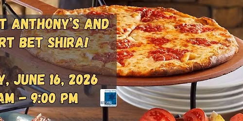 Support Bet Shira at Anthony's Coal Fired Pizza in Pinecrest