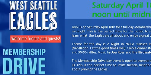 Membership Drive - Open to Public!