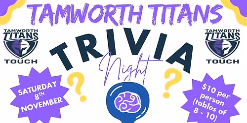 Tamworth Titans Trivia Night
