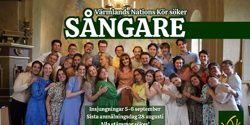 Insjungningar till V\u00e4rmlands Nations K\u00f6r!