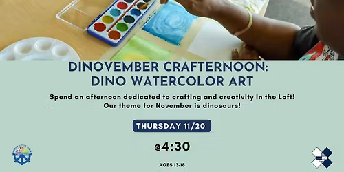Dinovember Crafternoon: Dino Water Color Art