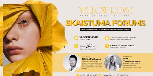 Starptautisks Yellow Rose SKAISTUMA FORUMS ar vieslektoru no Grie\u0137ijas