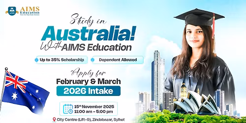  Study in Australia with AIMS Education!
