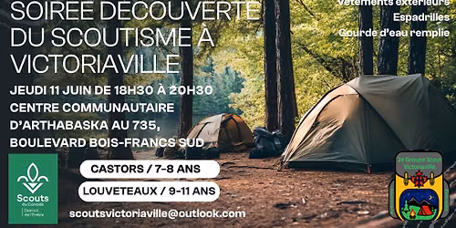 Soir\u00e9e d\u00e9couverte du scoutisme \u00e0 Victoriaville