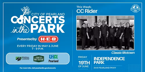 Concerts in the Park presented by H-E-B: CC Rider
