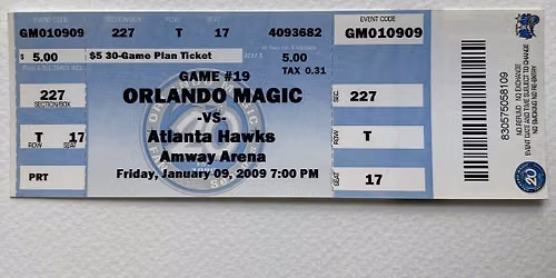 Atlanta Hawks at Orlando Magic Tickets