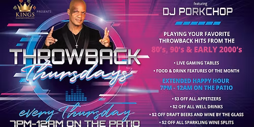 Throwback Thursday's with DJ PORKCHOP