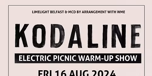 Kodaline Belfast Tickets