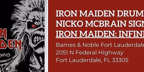 Iron Maiden drummer Nicko McBrain signs IRON MAIDEN: INFINITE DREAMS