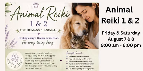 Animal Reiki 1 & 2