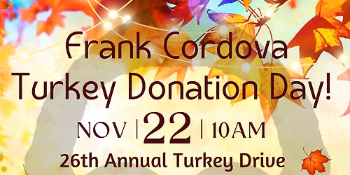 Frank Cordova Turkey Donation Day!