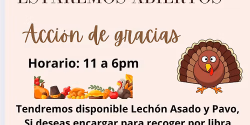 Acci\u00f3n de Gracias  Abierto