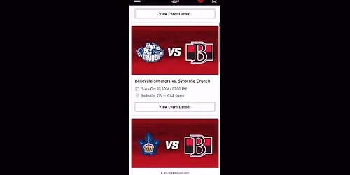 Syracuse Crunch at Belleville Senators at CAA Arena