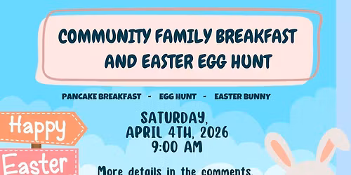 Free Community Easter Breakfast & Easter Egg Hunt