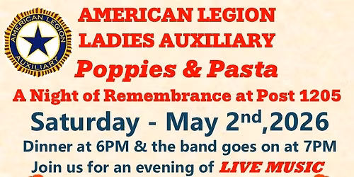Ladies Auxiliary Poppies & Pasta
