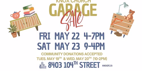 Knox Church Annual Garage and Bake Sale