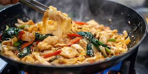 Thai Cooking: Pad Kee Mao with Handmade Rice Noodles
