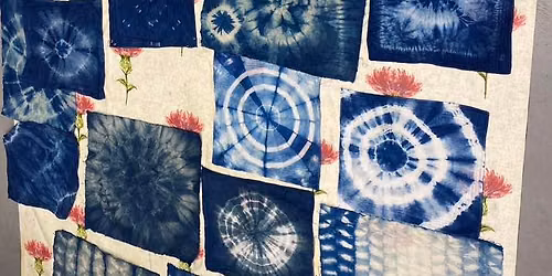 Indigo Dyeing colouring with blue