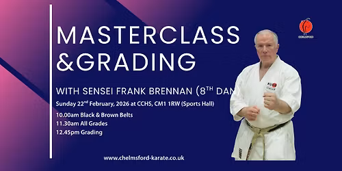Special Masterclass and Kyu Grading with Sensei Frank Brennan