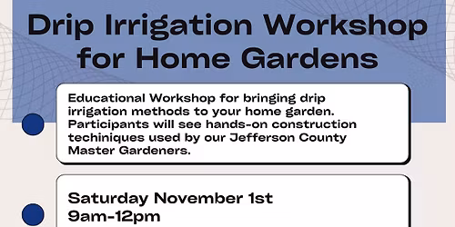 Drip Irrigation Workshop