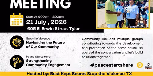 PEACE STARTS HERE COMMUNITY FORUM: RESOURCE REGISTRATION