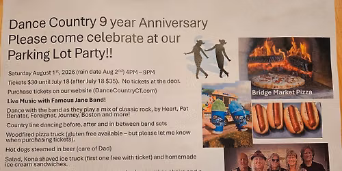 Dance Country 9 year anniversary with Famous Jane