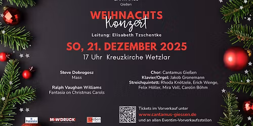 Cantamus Gie\u00dfen Weihnachtkonzert Wetzlar