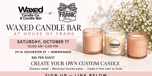 Waxed Candle Bar at House of Frank