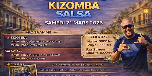 STAGE de KIZOMBA & SALSA - Sam 21 Mars 2026 - Di\u00e9go