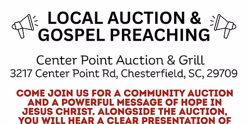 Gospel Message and Community Auction 