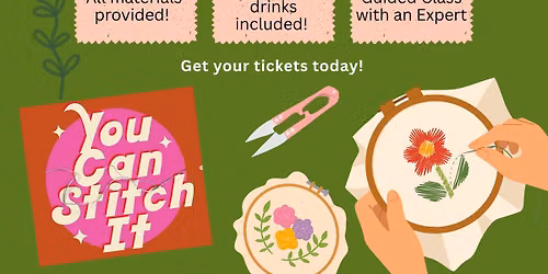 \ud83e\uddf5 Beginner Embroidery Workshop with Elise of You Can Stitch It \ud83e\udea1