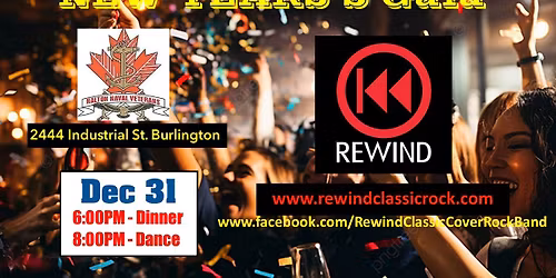 NEW YEAR'S EVE Gala at The Halton Naval in Burlington