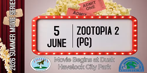 City of Havelock Summer Movie Series: Zootopia 2 (PG)