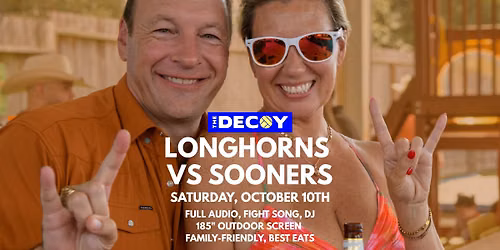 Longhorns vs Sooners | Fight Song, DJ, 185" Screen, Full Audio | The Decoy HTX