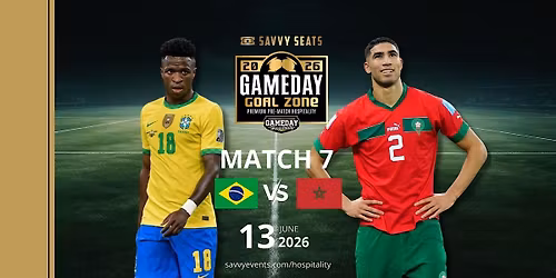 Brazil vs. Morocco Game Day Goal Zone by Savvy Seats