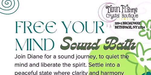 Calm the Mind Sound Bath Meditation led by Diane