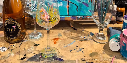 \u201cSATURDAY NIGHT\u201d Painting Class on Wine Glasses & Canvas !