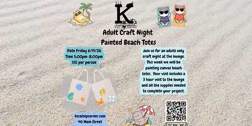 Painted Beach Totes Adult Craft Night