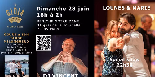 Milonga LA GIOIA \u00e0 la P\u00e9niche Notre Dame avec DJ Vincent El ghouzzi - social demo de Marie & Lounes!