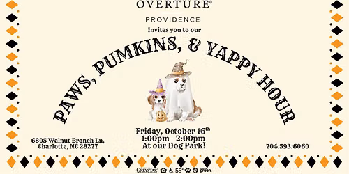 Paws, Pumpkins & Yappy Hour | 55+