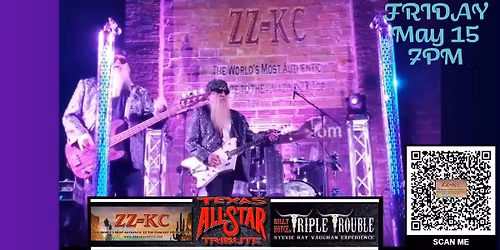 ZZ-KC w opener Billy Royce and Triple Trouble PLUS Don't Miss SPECIAL GUEST at Aztec Shawnee Theater
