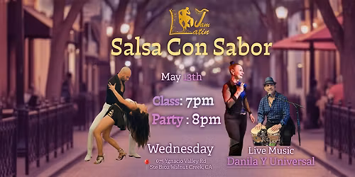 Salsa Con Sabor | Salsa Class | Salsa Social Dance Party| Live Music