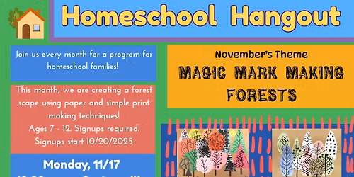 Homeschool Hangout - Magic Mark Making Forests